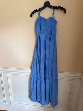 chinese dress ladies Sabrina Denim Maxi Dress Denim / Medium